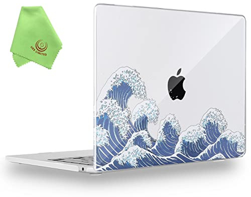UESWILL Case for 2022-2026 MacBook Air 13 inch M5 M4 M3 M2, Ocean Waves | Printed Pattern Vibrant HD Printing Fade-Resistant Make It Personal, Includes Hard Shell Cover + Microfiber Cloth