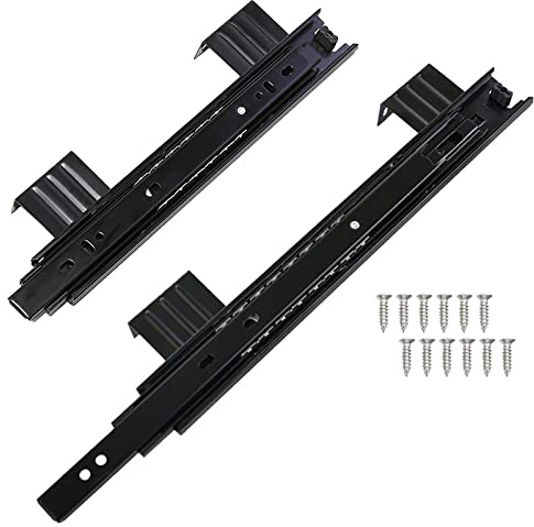 SAGIDAR Teleskopschienen Für Tastaturauszug, Auszugschienen 3 Falten Vollauszug, 2 Stück Schubladenführung Seitenmontage, Kugelführung, Schublade Schienen 240mm/290mm, Schraubbefestigung