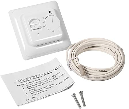 CHEOTIME Termostatos No Programables para El Hogar, Kit De Termostato Integrado, Controlador Manual De Temperatura De Calefacción por Suelo Radiante 16A 220V
