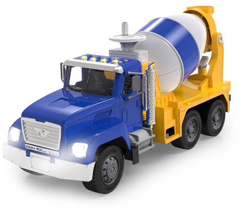 Driven by Battat - Camion mélangeur de Ciment, 51 cm - Jouet Camion malaxeur de Ciment - Jouet véhicule de Construction - Lumières et Sons réalistes - Pièces Mobiles - 3 Ans et +