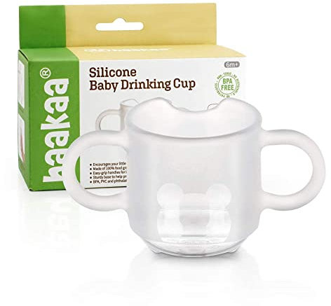 haakaa Gobelets d'entraînement avec poignées, tasse d'apprentissage en silicone pour petits enfants, sans BPA 150 ml