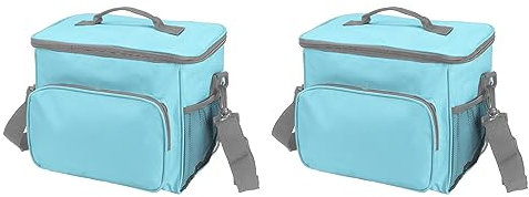 Fiambrera para mujeres/hombres, 2 unidades de bolsa de almuerzo térmica aislada, bolsa de mano térmica, contenedor de almuerzo reutilizable de 9.4 x 6.7 x 10.2 pulgadas para el trabajo picnic al air