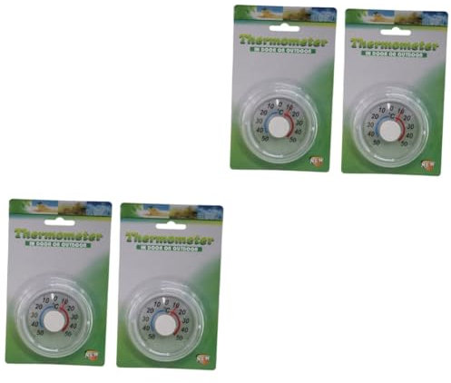 BESPORTBLE 4pezzi Termometro Verticale Con Indicazione Fahrenheit e Celsius Termometro Per Casa Scuola e Giardino Facile Da Appendere Sicuro Per Design Unico Doppia Riga