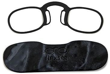 Flexsee LIGHT Bügellose Lesebrille unisex rechteckig - 5 Farben / 5 Dioptrien (MARMOR SCHWARZ, 1.5, Dioptrien)