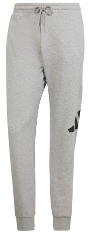Adidas Uomo Essentials Big Logo French Terry Pant, Medium Grey Heather/Black, XL