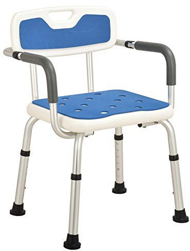 Chaise de Douche de Bain 6 réglable en Hauteur, Chaise élévatrice de Baignoire Portable pouvant Supporter 150 kg, siège de Banc de Douche (Bleu)