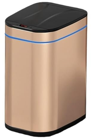 Pattumiere Pattumiera in acciaio inossidabile con coperchio a chiusura ammortizzata, moderna pattumiera automatica senza contatto con cestino interno rimovibile for soggiorno, camera da letto, bagno c