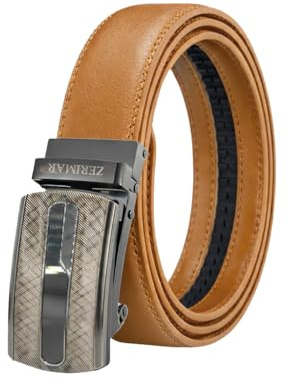 Zerimar Herren Gürtel | Ledergürtel aus Echtem Rindsleder | 35mm Breit | Automatische Trinquettschnalle | Verstellbar | Handgefertigt