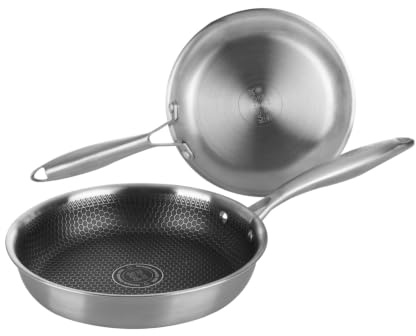 Set 2 padelle 22 e 26 cm a 3 strati Tri - ply grigio Cottura