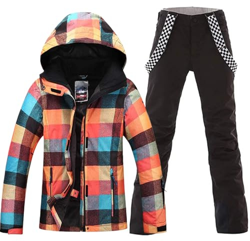 Women Ski Jacket & Pant Set Snow Suit Waterproof Windproof Snowboard Suit Snow Coats for Winter Outdoor Sport