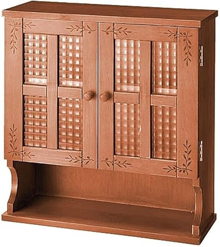Rustikales Sideboard aus massivem Kiefernholz mit Glastüren, Spind-Stil, Gewürzschrank für Küche, Restaurant, Teeschrank, Speisekammer, Aufbewahrung, kleine Größe