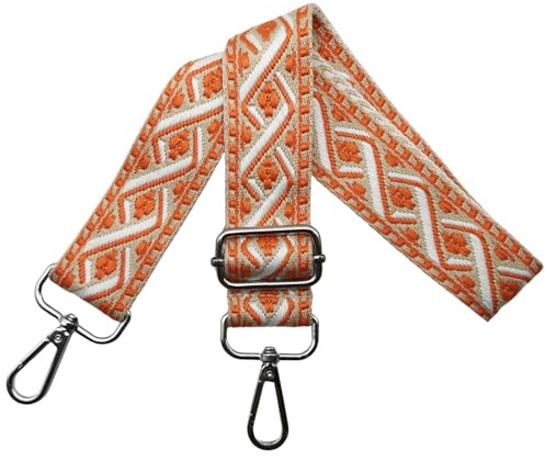 Taschengurte zum Wechseln Schultergurt für Tasche, Verstellbar Taschengurt Breit 3.8cm mit Silber Karabiner Schulterriemen Taschenband Umhängegurt Tragegurt für Handtaschen, Bunt, R