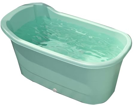 Bärbart badkar för vuxna, stort tjockt fristående badkar, fristående nedsänkt badkar, för vuxna(Green1)