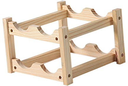 Cabilock Soporte De Vino De Madera Estante Expositor para Botellas De Diseño para Botellas Decoración Minimalista para Hogar y Oficina