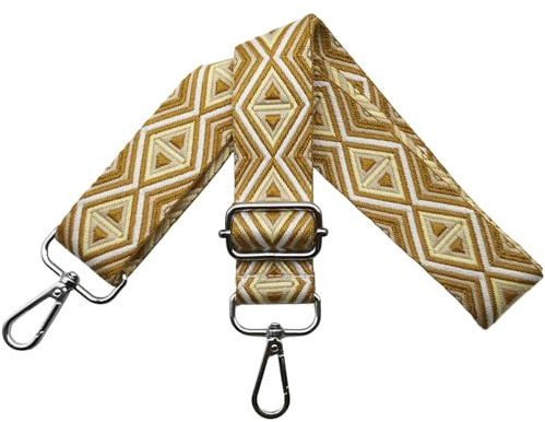 Verstellbarer Schultergurt für Taschen Taschengurte zum Wechseln, Umhängegurt für Taschen, Schulterriemen 3.8cm Breite mit Silber Karabiner Taschenband für Damen Handtaschen, Bunt, M