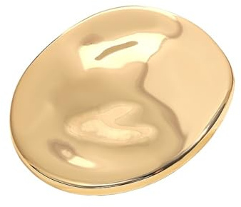 LSHMING Damen-Brosche, unregelmäßig gefaltet, runde Anstecknadeln, Broschen, Accessoires, Party, Valentinstag(Gold)