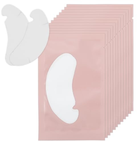 Classicseali 50 Paare Wimpernblättchen,Augenpads Wimpernverlängerung,Lidschatten Pads,Eyelash Pad für Salon und Zuhause Wimpernlifting zum Färben,U-Pads Eyelash Extensions(Rosa)