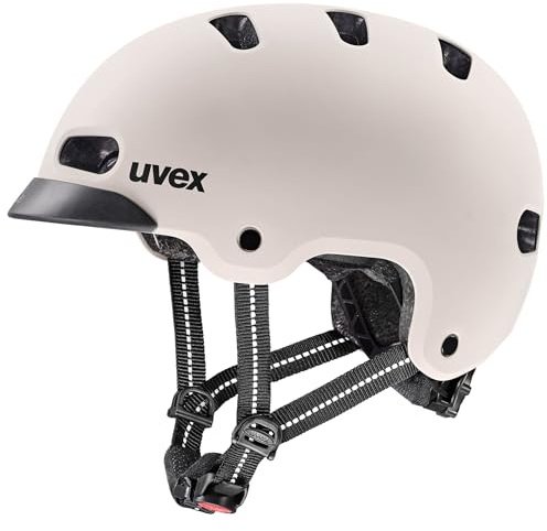 uvex 4kidz - Casque de Bicyclette léger pour Enfants - réglage de la Taille Individuel - Doublure Lavable - Warm Grey Matt - 51-55 cm