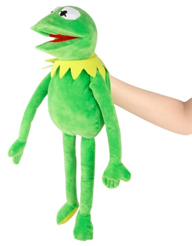Handpuppe Frosch 60cm, Puppe Anime Frog Spielzeug Handpuppe Kuscheltier Tier Niedliches Rollenspiel Interaktives Früherziehungsspielzeug Geschenk für Kinder Jungen Mädchen Perfekt für Puppentheater