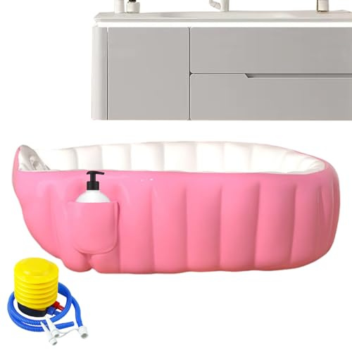 Aufblasbare Badewanne Baby - Aufblasbare Babywanne Mit Fußpumpe - Faltbare Duschtrog Pflege Muss Für Zuhause Hotel Outdoor Reise