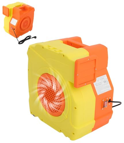 2 PS Luftgebläse, Gebläse Hüpfburg - 1600W, Luftvolumen 1080 m³/h, 3300 U/min, 3 m Netzkabel, Tragbarer Griff, für alle Arten von aufblasbaren Projekten, 42 x 28 x 38 cm