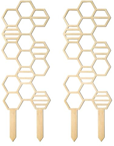 Puthernm Supporto per Piante Rampicanti Pothos, Traliccio per Piante da Interno in Legno A d'Ape da 16 Pollici - Pianta da Giardino Decorativa Resistente Ai Raggi UV