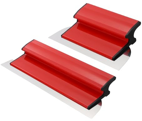 QUARKZMAN 25/40 cm Spachtel Werkzeug, Flächenspachtel Set Glättkelle mit Z-Griff für Trockenbau, Tapete, Mehr Große Arbeitsbereich Wand Dekoration Bauwerkzeug