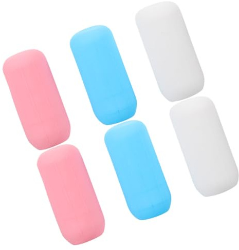 Gatuida Coperture in Silicone per Contenitori da Viaggio a Tenuta Stagna 6 Pezzi 22 Cm Elastiche Protezione Anti-perdite per Flaconi Shampoo e Lozione da Viaggio Kit Accessori