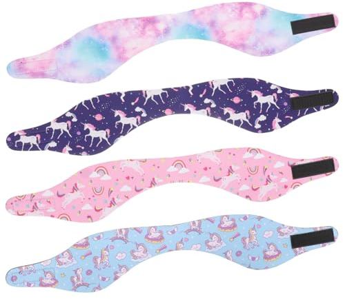Happyyami 4 Diademas de Natación Ajustables de Sbr Impermeables para Proteger Orejas en Natación y Lavado de Cabello para Hombres y Mujeres