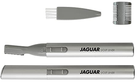 JAGUAR Minitrimmer J-CUT LINER | Haartrimmer 3-in-1 | batteriebetrieben | Micro Trimmer für Nasen- & Ohrhaare | mit Augenbrauen-Kamm | inkl. Batterie | für Damen und Herren | mit Reinigungspinsel