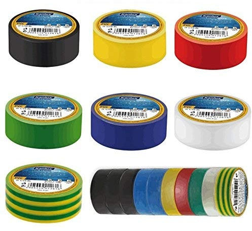Isolierband-VDE-Isoband-Elektriker-Klebeband-20-Rollen-19mm x 20 Meter pro Rolle (Grün)