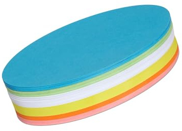 MAUL Cartes d'Animation Ovales 11 x 19 cm (250 Pièces), Fiches en Papier, Idéales Comme Aide pour les Présentations et les Ateliers, Utilisables sur les deux Faces, Couleur