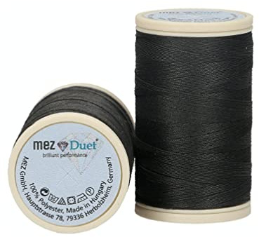 MEZ Duet Stärke 100 4646100-08022 schwarz Nähgarn, 100 % Polyester, 200m