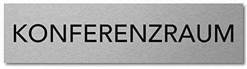 Interluxe Türschild Konferenzraum Schild aus Alu, 200x50x3mm, selbstklebend und modern, Beschilderung für den Besprechungsraum im Büro, Verwaltung, Betrieb