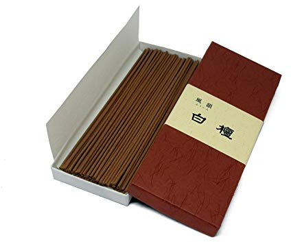 Minorien Japanese Sandalwood Incense Sticks Fuin Byakudan Small Pack - 5.3 inches 65 Sticks - Made in Japan