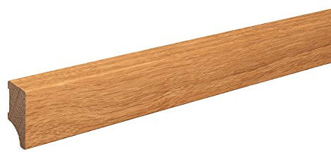 Sockelleiste Leipzig Eiche Massivholz LACKIERT Oberkante Abgeschrägt 40mm