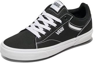 Vans Men's Sneaker, Canvas Black White, 12 UK