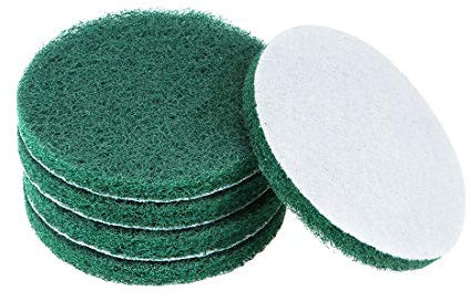 uxcell 5 Inch 240 Grit Drill Power Brush Tile Scrubber Scouring Pads Cleaning Tool 5pcs