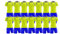 Alpas Trikotsatz 14x Trikot+Hose - Größe XXXS (116/128) - gelb/blau- AUSLAUFMODELL