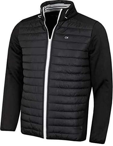 Calvin Klein Herren Hyrbid Jacke - Schwarz/Silber - S.
