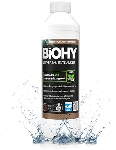 BiOHY Universal Entkalker (500 ml), Konzentrat, Haushaltsgeräte, Kalklöser | Entkalker Konzentrat für Kaffeemaschinen, Wasserkocher und Haushaltsgeräte, starker Kalklöser