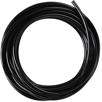 CGELE Tuyau pneumatique en polyuréthane noir de 4 mm de diamètre extérieur 2,5 mm ID 12 m pour conduite d'air ou transfert de fluide