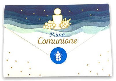 Glückwunschkarte zur Kommunion – für Kinder, mit Etikett mit Umschlag, 11 x 16 cm