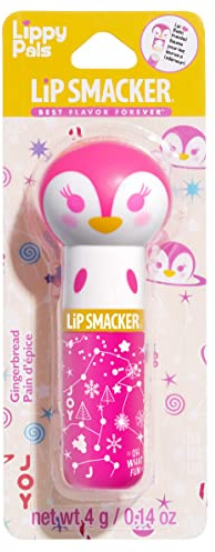 Lip Smacker Limited Edition Lippy Pals Pinguin, Geschmackvolles Lip Gloss für Kinder, Inspiriert von Tieren, Feuchtigkeitsspendend und Glättend, Um Ihre Lippen zu Erfrischen, Lebkuchen-Geschmack