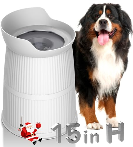 LIDLOK - Cuenco de Agua para Perros de Acero Inoxidable antiderrames de 4.4 L, alimentador Lento de 1.1 galones y dispensador para Perros Grandes, Cuenco de Viaje transportado por vehículo