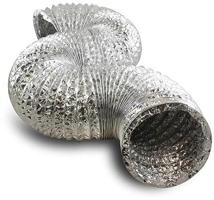 Abluftschlauch Aluflexrohr Lüftungsschlauch Ø 80/100/110/120/150/160/170/180/200mm Mit 2 Schlauchschelle Für Wäschetrockner, Abzugshaube, Rohrventilator, Klimaanlagen (Color : 2m, Size : 80mm)