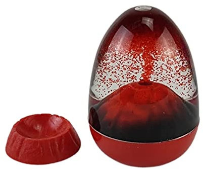 Hourglass Sand Timer Volcano Eruption Egg Shape Sandglass Liquid Motion Hourglass with Base Calming Sensory Soothing Sand Desktop Ornament Hourglass Timer (Size : Red sand)