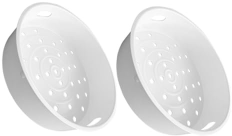 PRETYZOOM Cesta Vaporera para Ollas Arroceras 5l de Plástico Resistente al Calor, Inserto para Vaporera de Arroz y Verduras, Accesorio Cocina para Uso Doméstico y Restaurante, Paquete 2