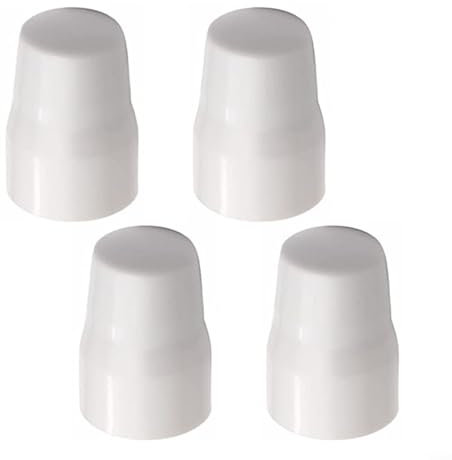 Puupaa Radiator Valve Cap, White ABS Plastic Easy Push-Fit Replacement Cover for 20-25mm Shower Heater Faucet Triangle Valve Decorative Protective Cap(4pcs)