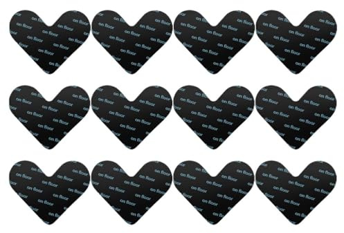 KAIAIWLUO Antiscivolo per Tappeti,12 PCS Antiscivolo Sottotappeto per Tappeto Mantiene Il Pavimenti in Legno e Moquette in Posizione,Ideale ai rug Grippers per Il Bagno della Cucina Nero 95 * 75MM